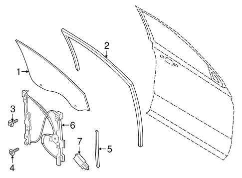 Glass - Front Door for 2020 Ford Expedition #0