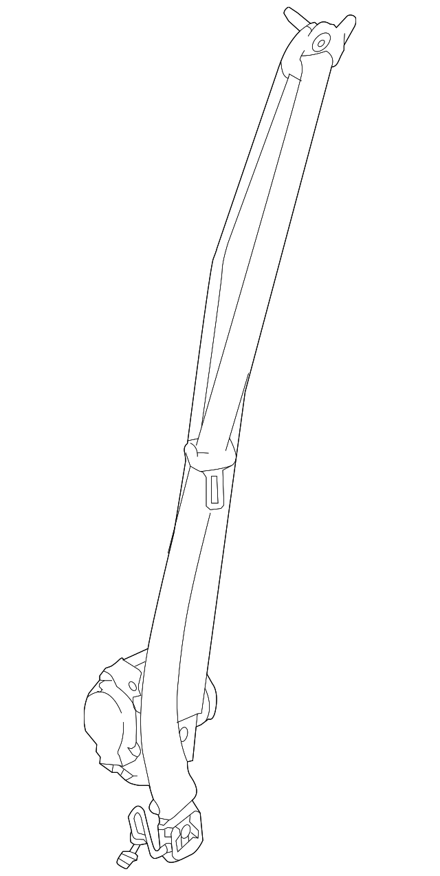 LR072153 Деталь BELT & RETRACTOR, LEFT