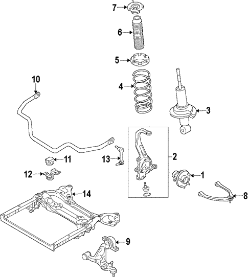 Front Suspension/Suspension Components for 2014 Nissan 370Z #2