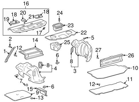 BODY/INTERIOR TRIM - REAR BODY for 2003 Toyota Prius #1