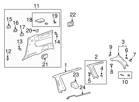 BODY/INTERIOR TRIM - SIDE PANEL for 2000 Toyota Sienna #2
