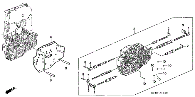 TRANSMISSION - AUTOMATIC/AT SECONDARY BODY (V6) for 1997 Honda ACCORD SEDAN #1