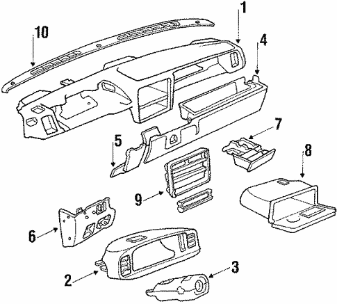 Instrument Panel for 1987 Hyundai Excel #0
