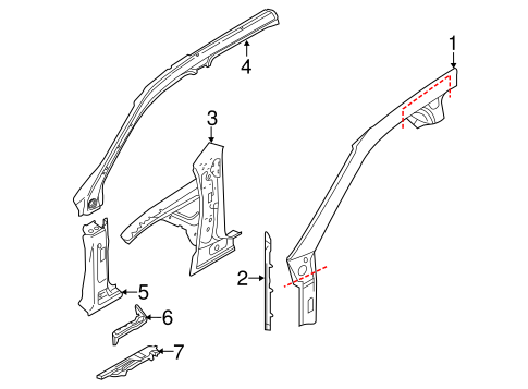 Cayenne HINGE PILLAR