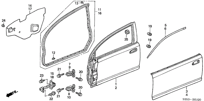 Body/Air Conditioning/Door Panels for 2003 Honda CIVIC HATCHBACK #1