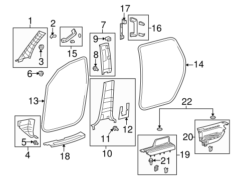 BODY/INTERIOR TRIM - PILLARS for 2014 Toyota Sequoia #1