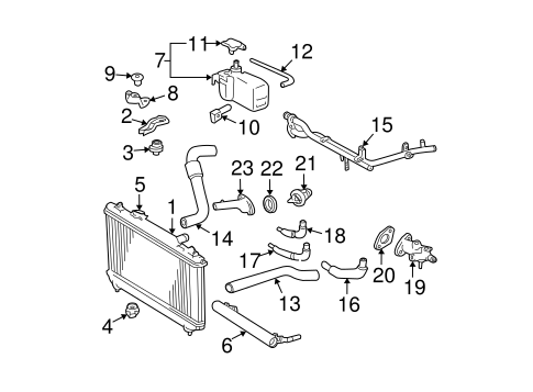 COOLING SYSTEM/RADIATOR & COMPONENTS for 2000 Toyota Solara #1