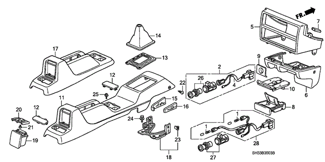 CHASSIS/CONSOLE for 1991 Honda CIVIC HATCHBACK #1