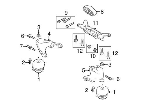 Engine/Engine & Trans Mounting for 2014 Ford Mustang #1