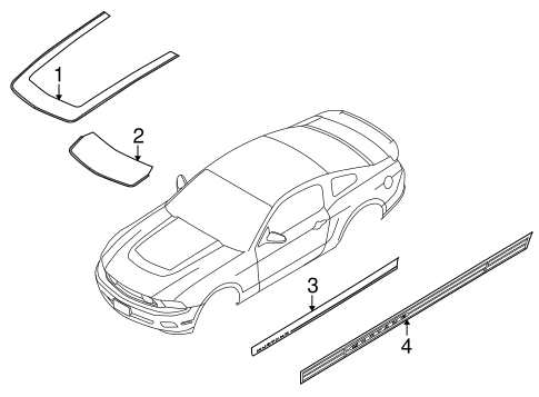 Body/Stripe Tape for 2010 Ford Mustang #2