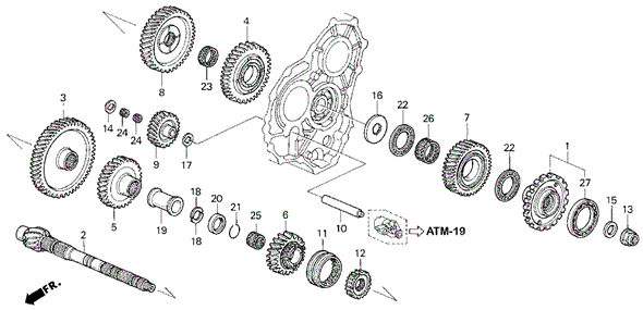 TRANSMISSION - AUTOMATIC/AT COUNTERSHAFT (V6) for 1995 Honda ACCORD SEDAN #1
