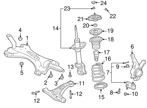 FRONT SUSPENSION/SUSPENSION COMPONENTS for 2003 Toyota Prius #1