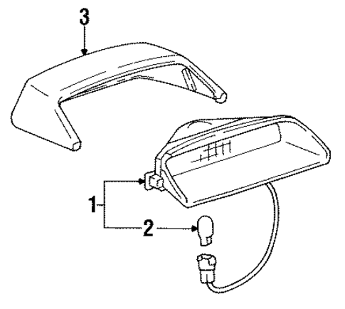 ELECTRICAL/HIGH MOUNTED STOP LAMP for 1996 Toyota Camry #2