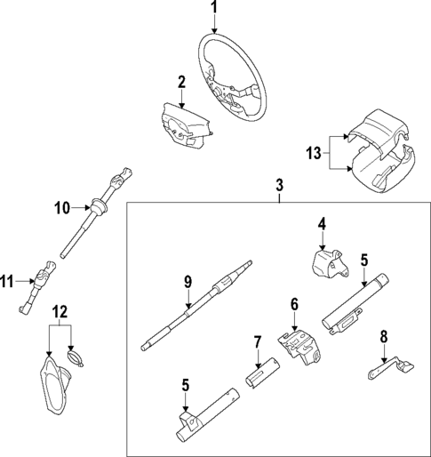 Steering Column for 2007 Lexus IS250 #1