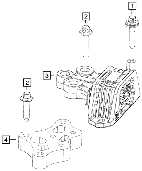 Engine Mounting for 2016 Fiat 500X #1