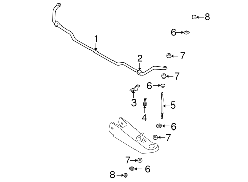 Front Suspension/Stabilizer Bar & Components for 1994 Nissan D21 #3