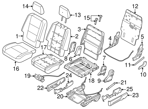 Body/Second Row Seats for 2015 Ford Explorer #4