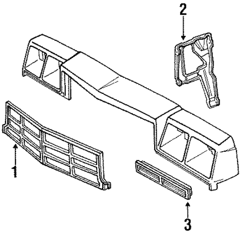 Body/Grille & Components for 1988 Buick LeSabre #1