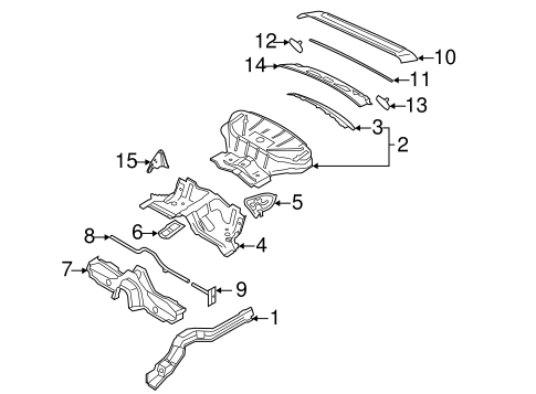911 REAR FLOOR & RAILS
