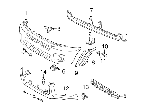 BODY/BUMPER & COMPONENTS - FRONT for 2004 Toyota RAV4 #1