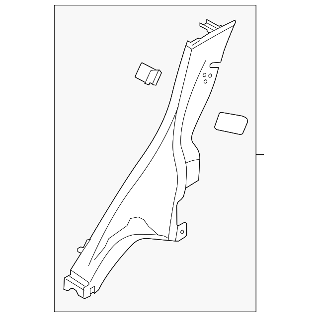 BE8Z-5431012-AA Деталь LOWER QTR TRIM, RIGHT