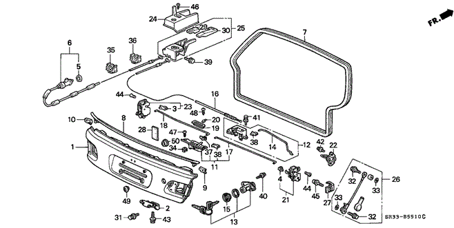 BODY / AIR CONDITIONING/LOWER GATE for 1992 Honda CIVIC HATCHBACK #1