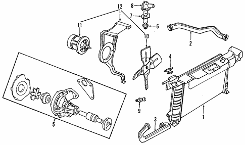 Cooling System for 1994 Mercury Topaz #0