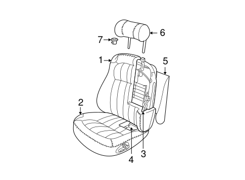 XJR FRONT SEAT COMPONENTS 3