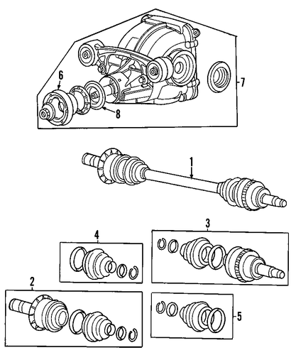 X-Type AXLE SHAFTS & JOINTS