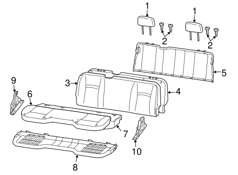 1500 REAR SEAT COMPONENTS 2