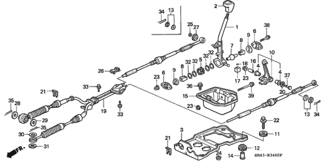Chassis/Shift Lever for 1991 Honda ACCORD SEDAN #1