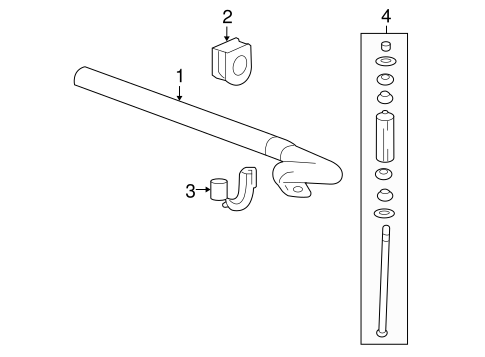 Sierra 1500 STABILIZER BAR & COMPONENTS 2
