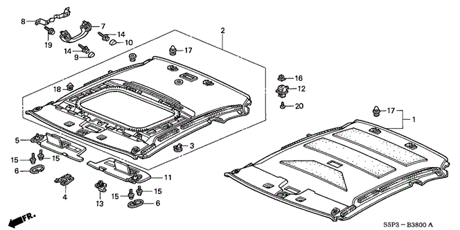 INTERIOR / BUMPER/ROOF LINING for 2004 Honda CIVIC COUPE #1