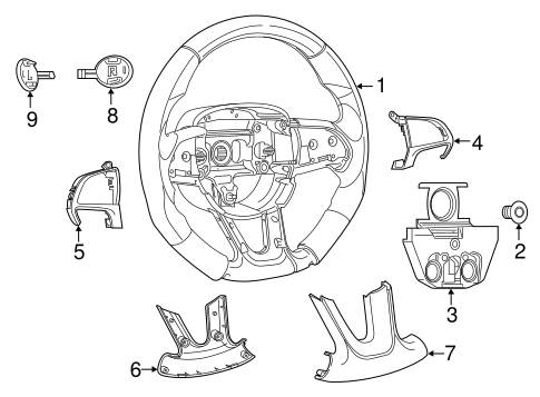 Steering/Steering Wheel & Trim for 2017 Dodge Challenger #2