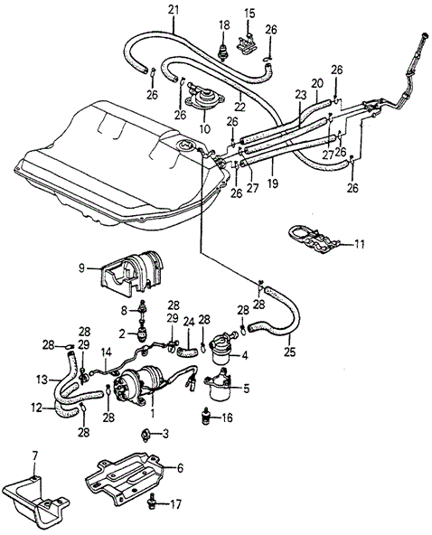 Electrical/Exhaust/Heater/Fuel/Fuel Pump - Strainer for 1983 Honda ACCORD SEDAN #1