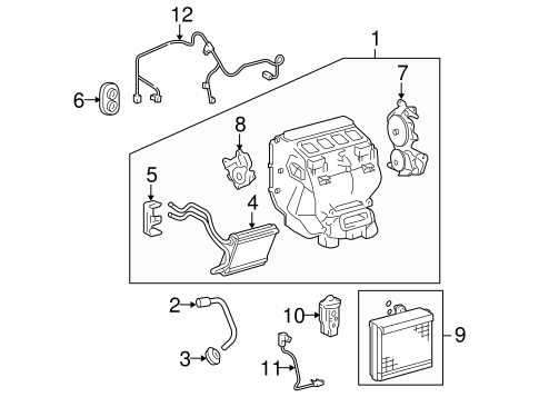 HVAC/EVAPORATOR & HEATER COMPONENTS for 2009 Toyota Venza #1