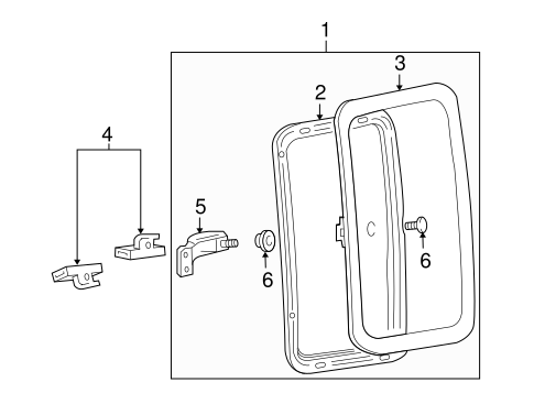 Body/Glass - Rear Door for 2010 Ford F-250 Super Duty #2