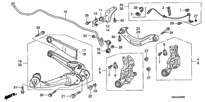 CHASSIS/REAR LOWER ARM for 2009 Honda CIVIC SEDAN #1
