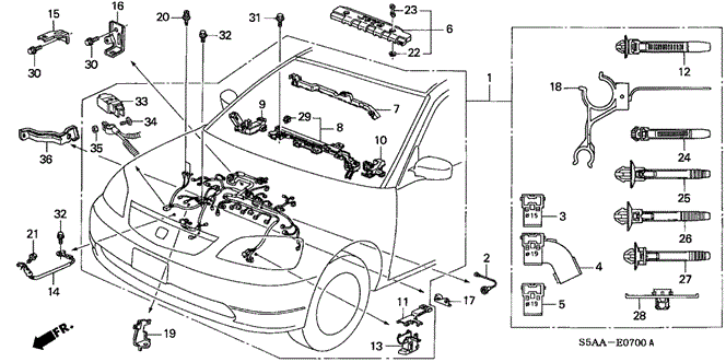 ENGINE/ENGINE WIRE HARNESS for 2004 Honda CIVIC SEDAN #1
