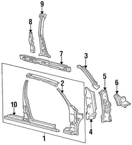 Sable CENTER PILLAR & ROCKER