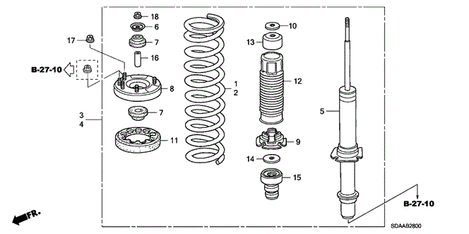 Chassis/Front Shock Absorber for 2007 Honda ACCORD SEDAN #1