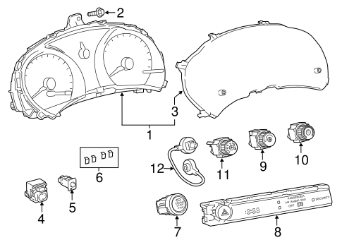 BODY/CLUSTER & SWITCHES for 2011 Scion tC #1