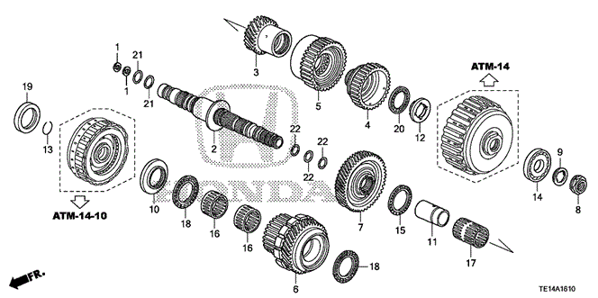 Transmission - Automatic/AT Secondary Shaft (V6) for 2012 Honda ACCORD COUPE #1