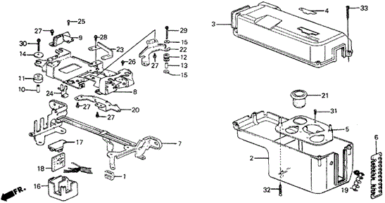 ELECTRICAL / EXHAUST / HEATER / FUEL/NO. 1 CONTROL BOX COVER for 1985 Honda CIVIC 5-DOOR #1