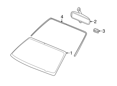 Body/Glass - Windshield for 2011 Ford F-250 Super Duty #1