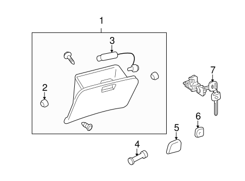 BODY/GLOVE BOX for 2006 Toyota Highlander #1