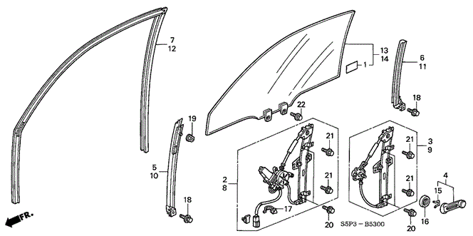 BODY / AIR CONDITIONING/DOOR WINDOWS for 2004 Honda CIVIC COUPE #1