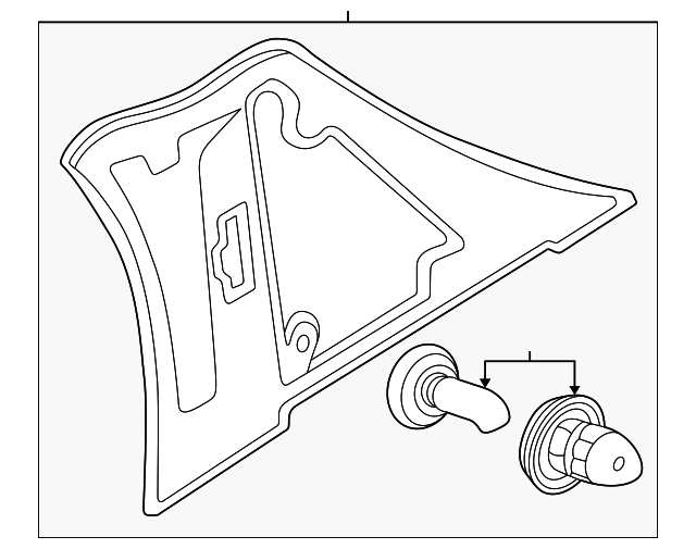 5133467 Деталь QTR TRIM PANEL, LEFT