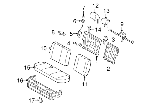 BODY/REAR SEAT COMPONENTS for 2009 Scion xB #1