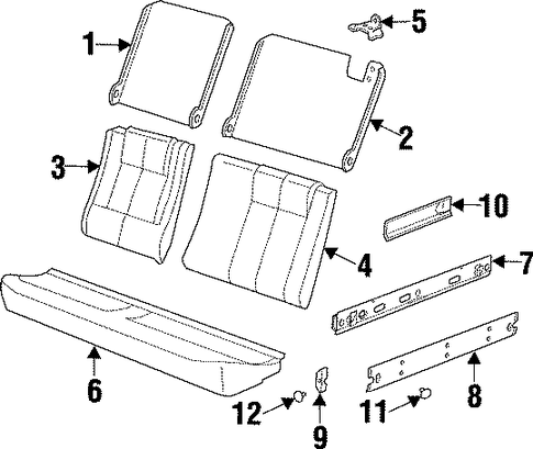 SL1 REAR SEAT COMPONENTS